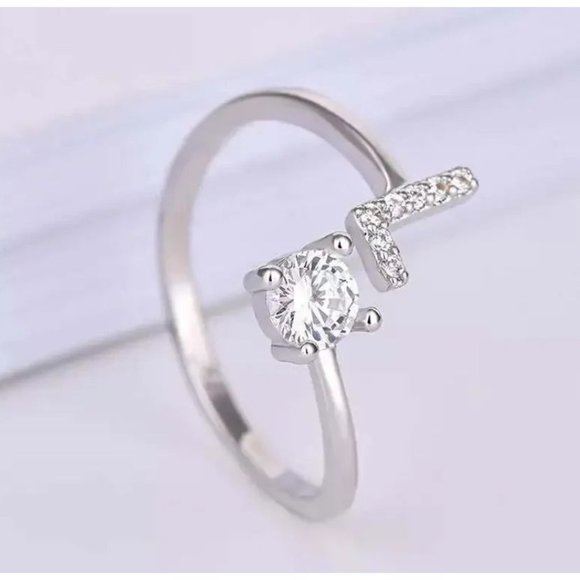 Initials Name Letter Ring - Picture 12 of 16